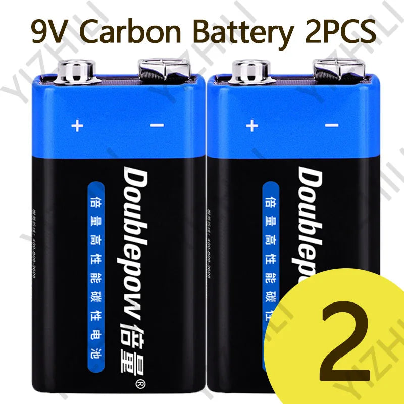 Doublepow 1-10PCS Disposable 9V 6F22 Battery 9V6F22 Alkaline