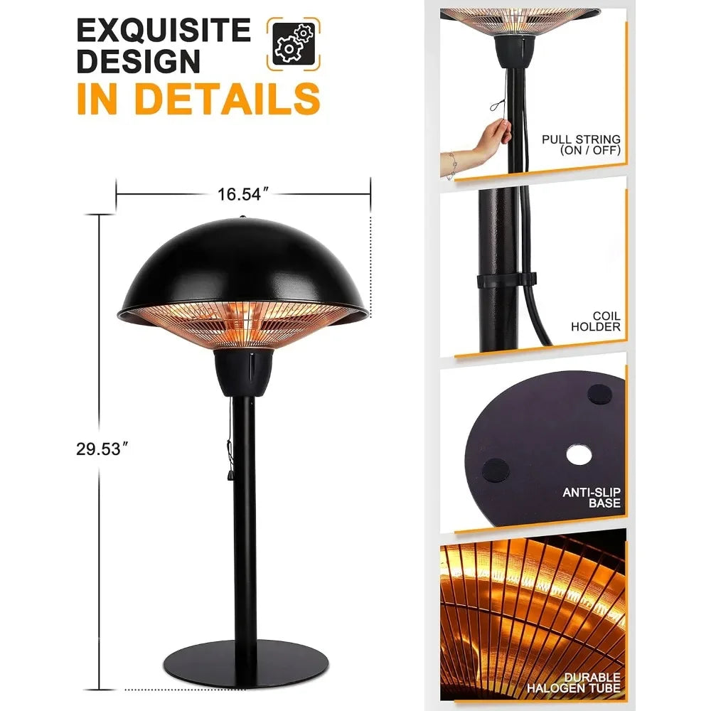 Electric Patio Heater, Tabletop Heaters, Infrared Heaters, Electric Outdoor Heater