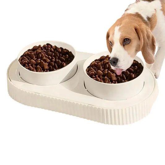 Heated Pet Bowl Electric Heated Double Feeding Bowl Anti Slip Thermal Pet Feeding Supplies Water Food Bowl Ceramic For Pet Shop