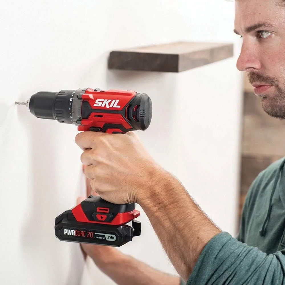 20V 4-Tool Combo Kit 20V Cordless Drill Driver Reciprocating Saw Circular Saw and Spotlight Includes Two 2.0Ah Lithium Batteries