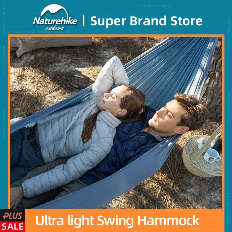 Naturehike Swing Hammock Camping Equipment Outdoors Camp Bed Camping Cots Portable Hammock Anti Rollover 200kg Bearing Weight