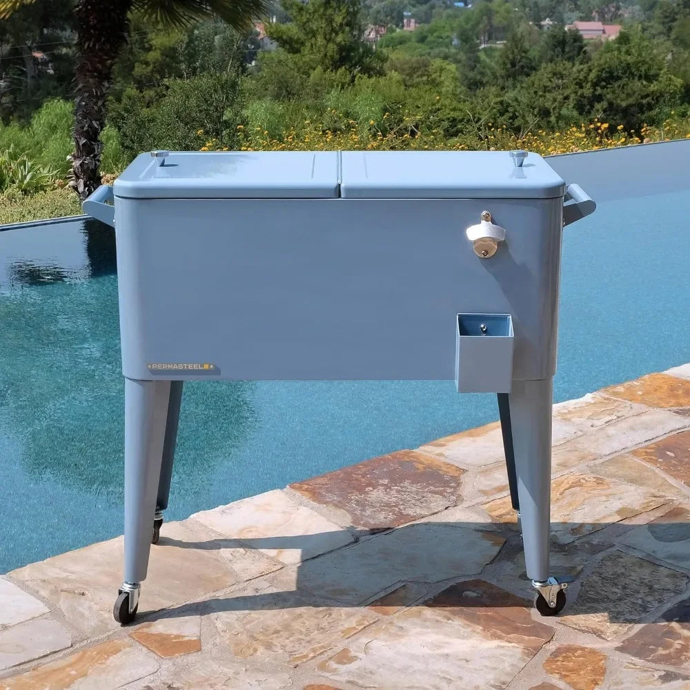 80-Quart Patio Cooler Freight Free Camping Table Garden Furniture Outdoor Supplies Equipment