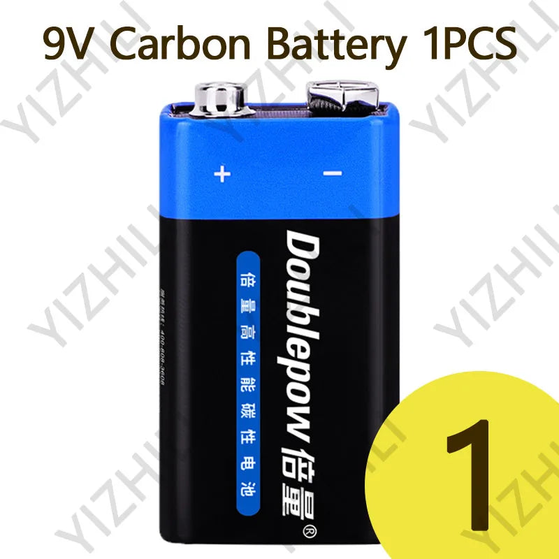 Doublepow 1-10PCS Disposable 9V 6F22 Battery 9V6F22 Alkaline