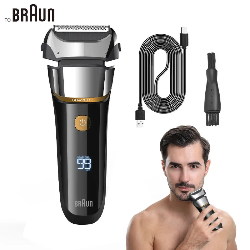 Original toBRAUN 7450C Electric Shaver 4D For Men Rechargeable Shaving Beard Razor Trimmer Machine For Barber