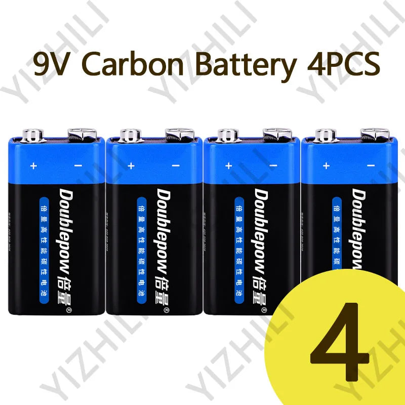 Doublepow 1-10PCS Disposable 9V 6F22 Battery 9V6F22 Alkaline