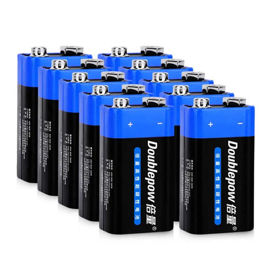 Doublepow 1-10PCS Disposable 9V 6F22 Battery 9V6F22 Alkaline